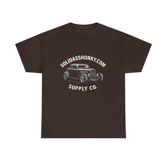 Vintage Hot Rod Tee — "SolidAssHonky.com Supply Co." Car Graphic