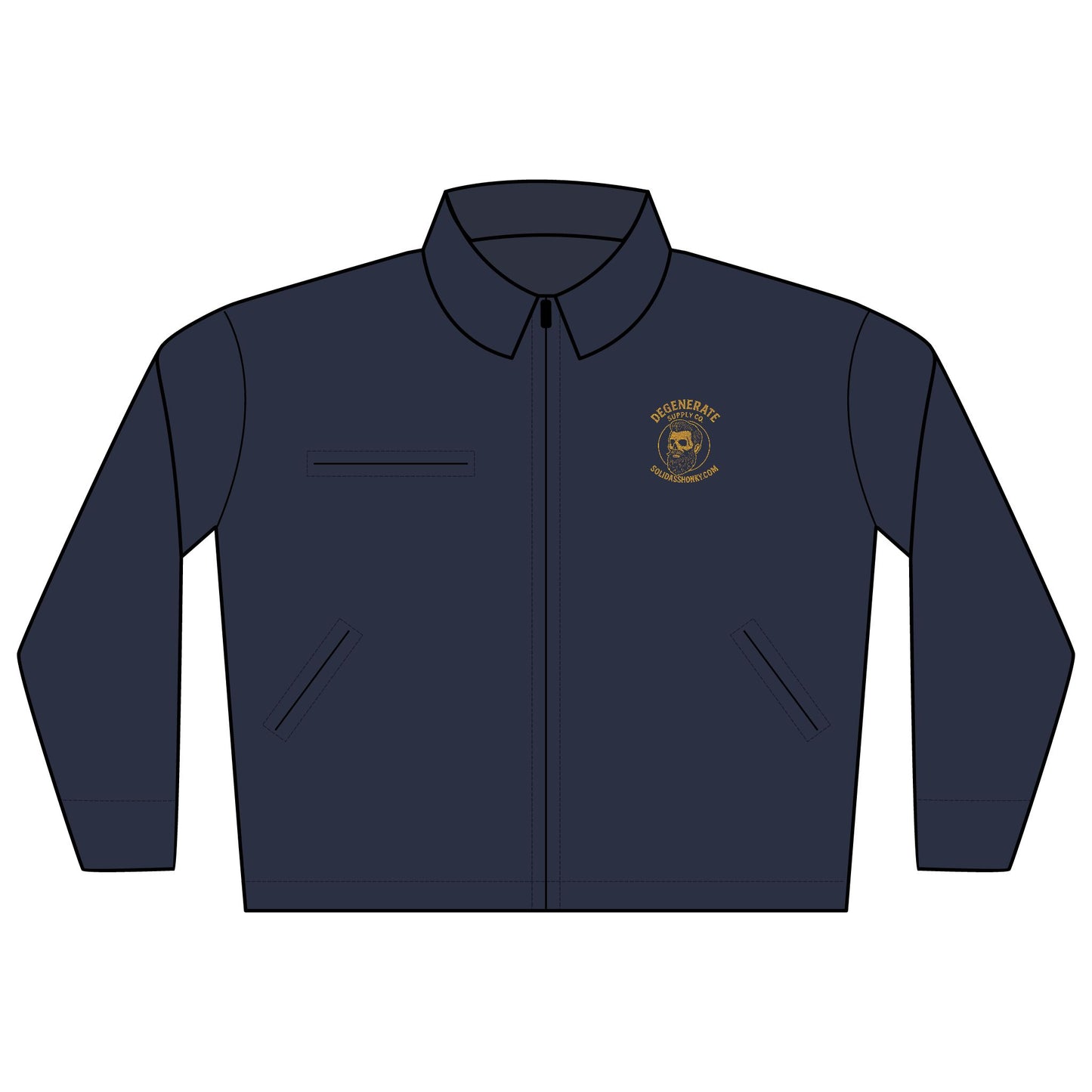 Embroidered Work Jacket — Classic Duck Cloth Utility Jacket with Logo