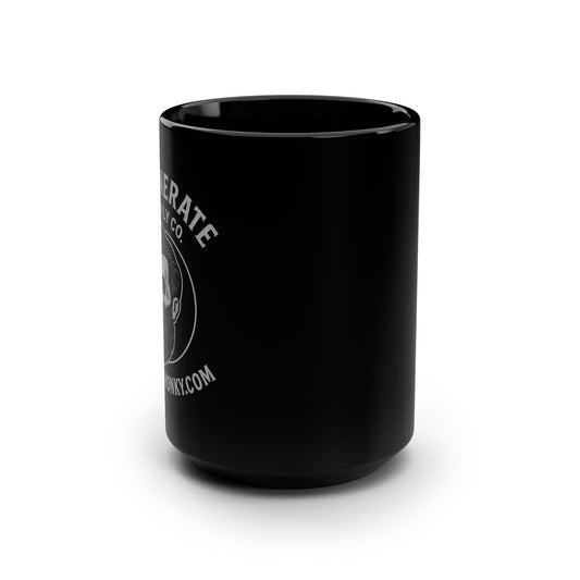 Black 15oz Ceramic Mug — Classic Large Coffee Cup