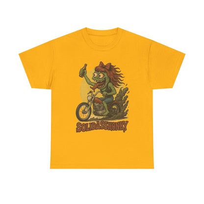 Motorcycle Monster Tee — "Solidasshonky" Retro Biker Graphic Shirt