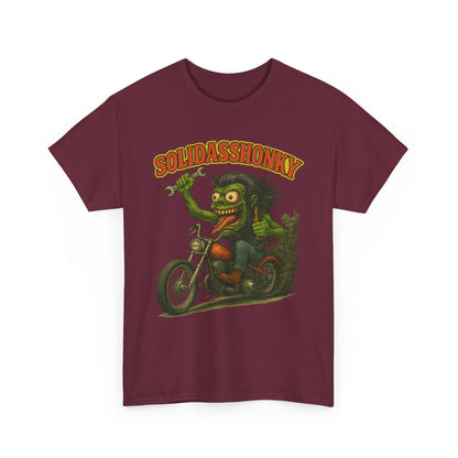 Solidasshonky Motorcycle T‑Shirt — Retro Monster Biker Tee