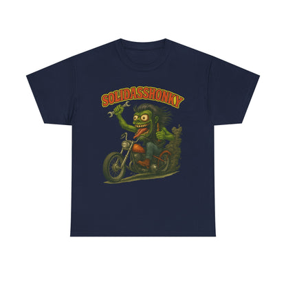 Solidasshonky Motorcycle T‑Shirt — Retro Monster Biker Tee