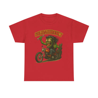 Solidasshonky Motorcycle T‑Shirt — Retro Monster Biker Tee