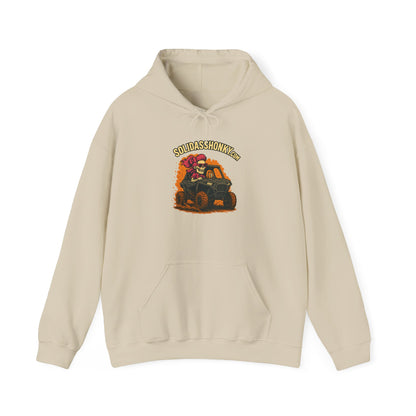SolidassHonky Women's UTV Hoodie – 'Skull & Shovel' Vintage Racing Graphic