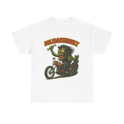 Solidasshonky Motorcycle T‑Shirt — Retro Monster Biker Tee