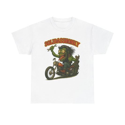 Solidasshonky Motorcycle T‑Shirt — Retro Monster Biker Tee