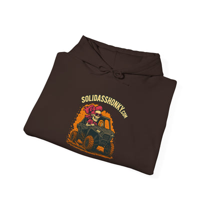 SolidassHonky Women's UTV Hoodie – 'Skull & Shovel' Vintage Racing Graphic