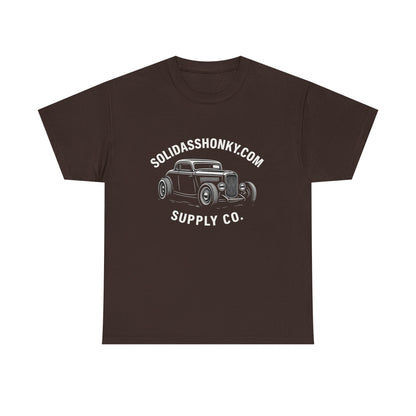 Vintage Hot Rod Tee — "SolidAssHonky.com Supply Co." Car Graphic