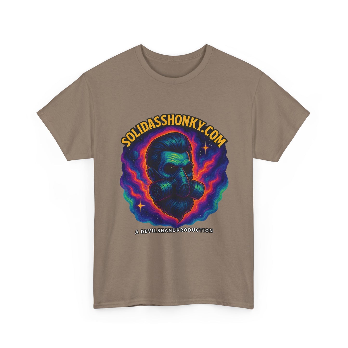 Cosmic Gas Mask Unisex Heavy Cotton Tee