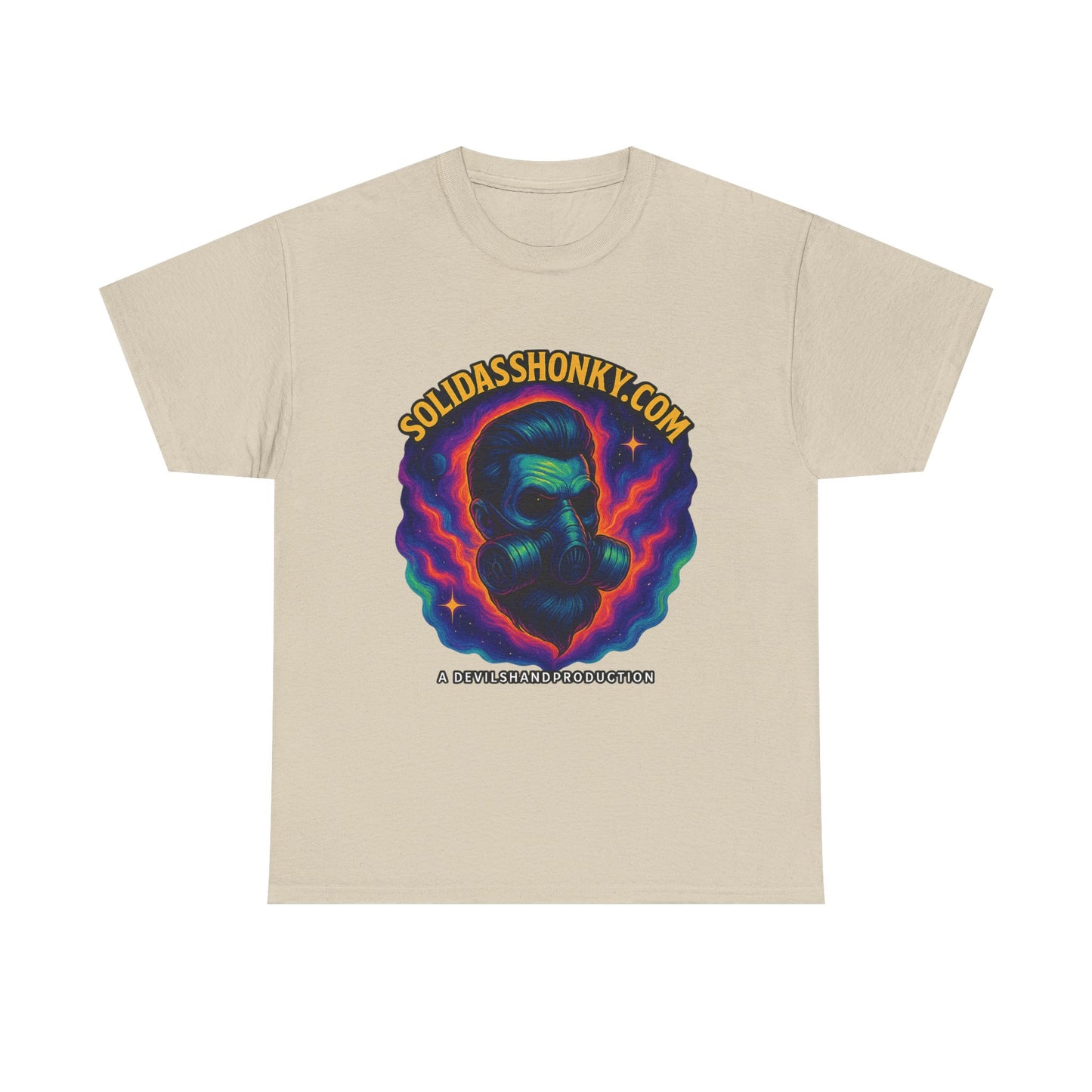 Cosmic Gas Mask Unisex Heavy Cotton Tee