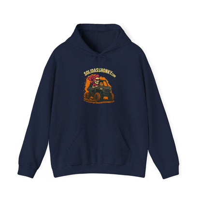 SolidassHonky Women's UTV Hoodie – 'Skull & Shovel' Vintage Racing Graphic