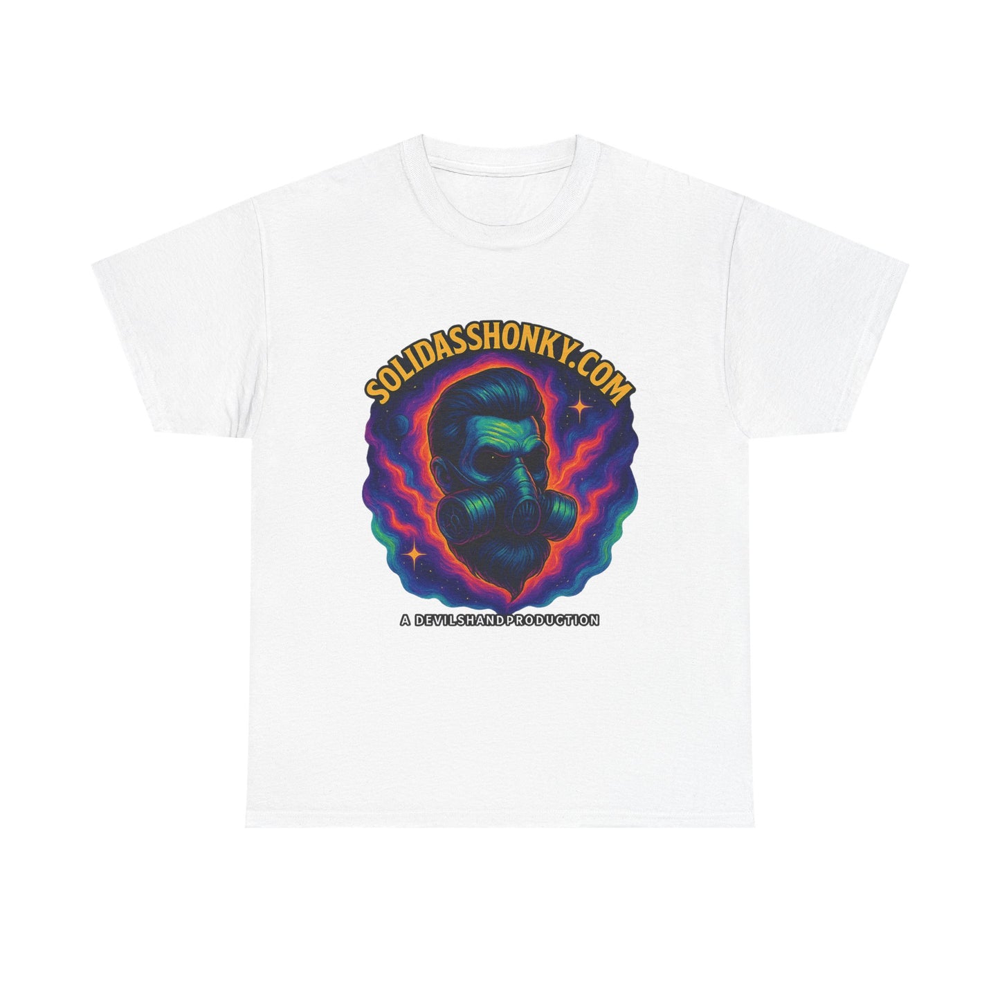 Cosmic Gas Mask Unisex Heavy Cotton Tee