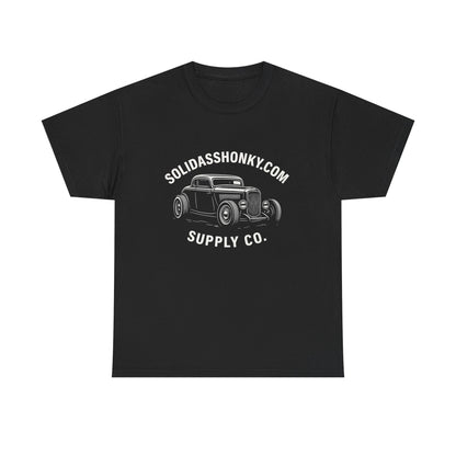Vintage Hot Rod Tee — "SolidAssHonky.com Supply Co." Car Graphic