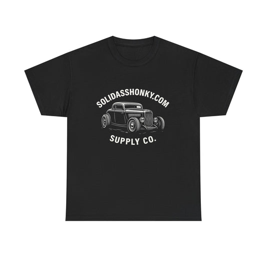 Vintage Hot Rod Tee — "SolidAssHonky.com Supply Co." Car Graphic