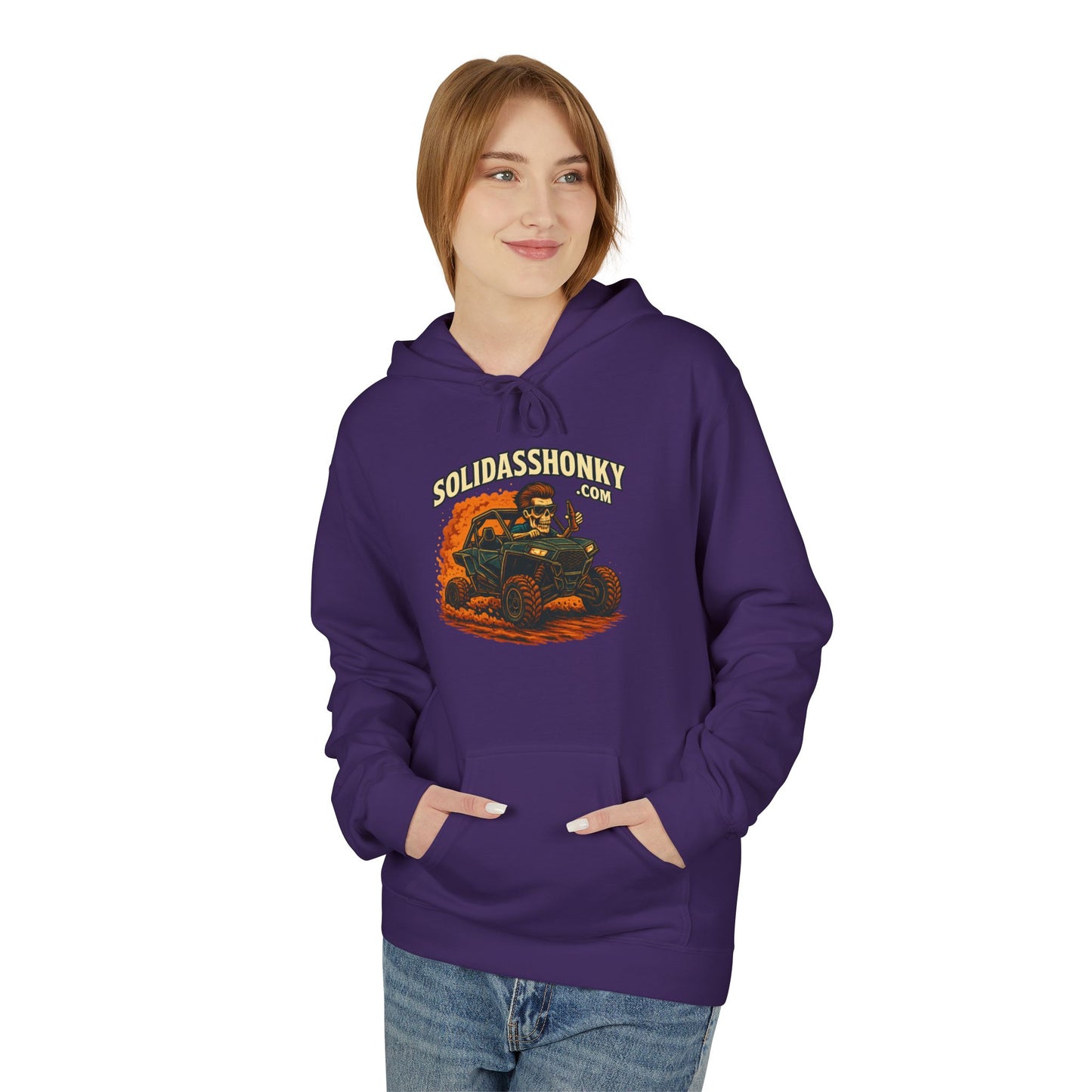 ‘SolidassHonky’ Men's UTV Hoodie — Country Retro Graphic Pullover