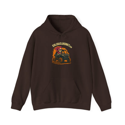 SolidassHonky Women's UTV Hoodie – 'Skull & Shovel' Vintage Racing Graphic
