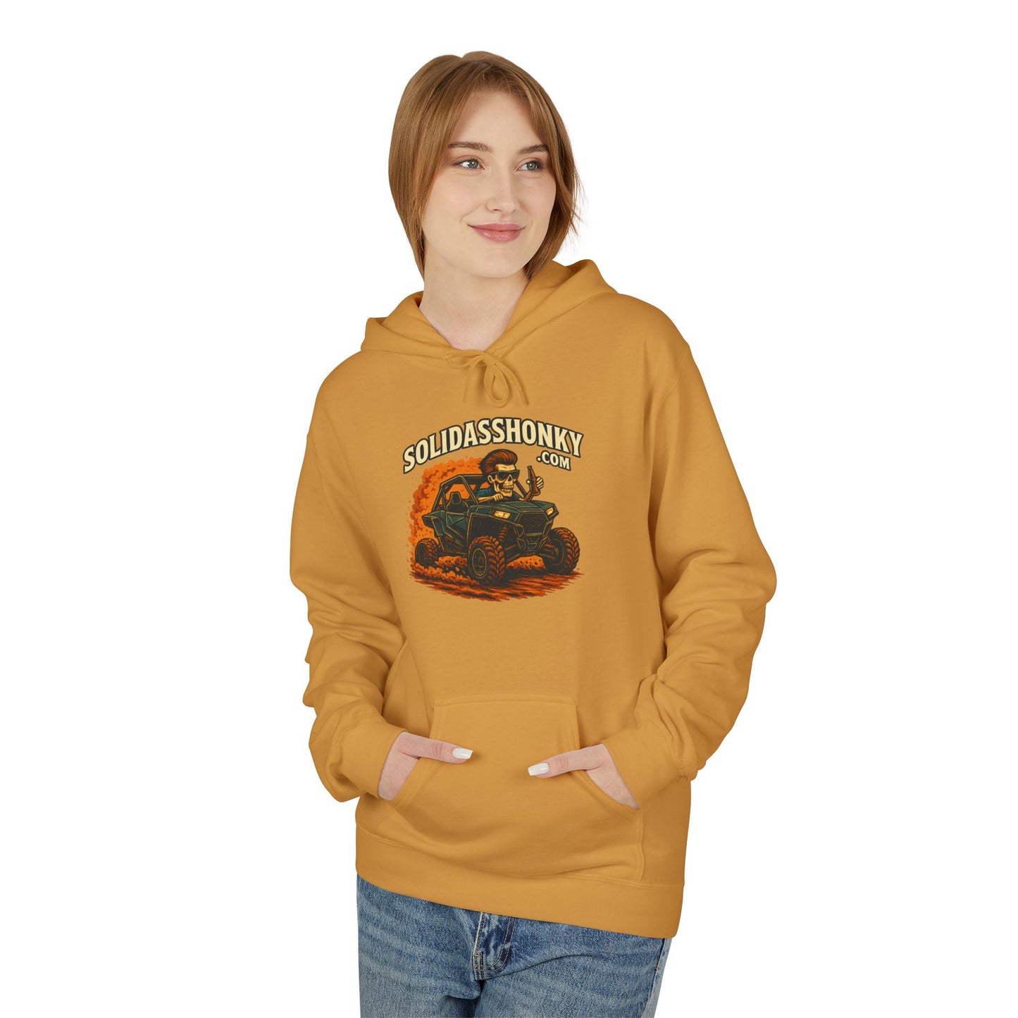 ‘SolidassHonky’ Men's UTV Hoodie — Country Retro Graphic Pullover