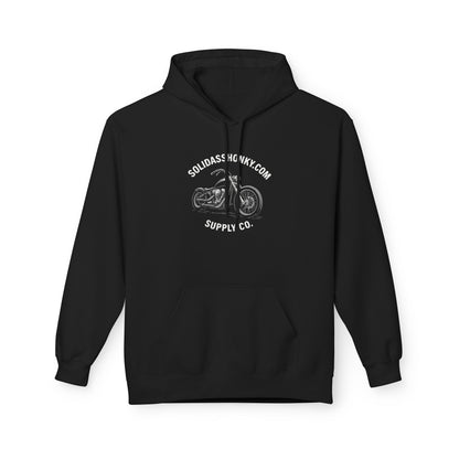 Motorcycle Hoodie — “Soldasshonky” Vintage Biker Graphic Pullover