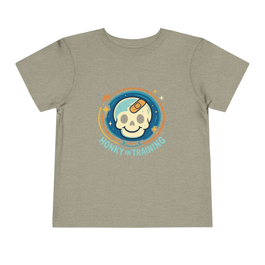 Toddler Tee — "Honky in Training" Cute Skull Space Graphic