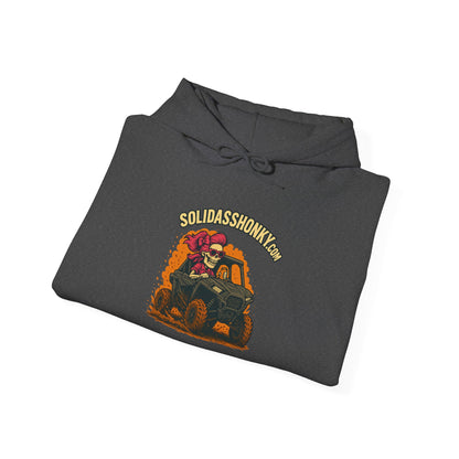 SolidassHonky Women's UTV Hoodie – 'Skull & Shovel' Vintage Racing Graphic