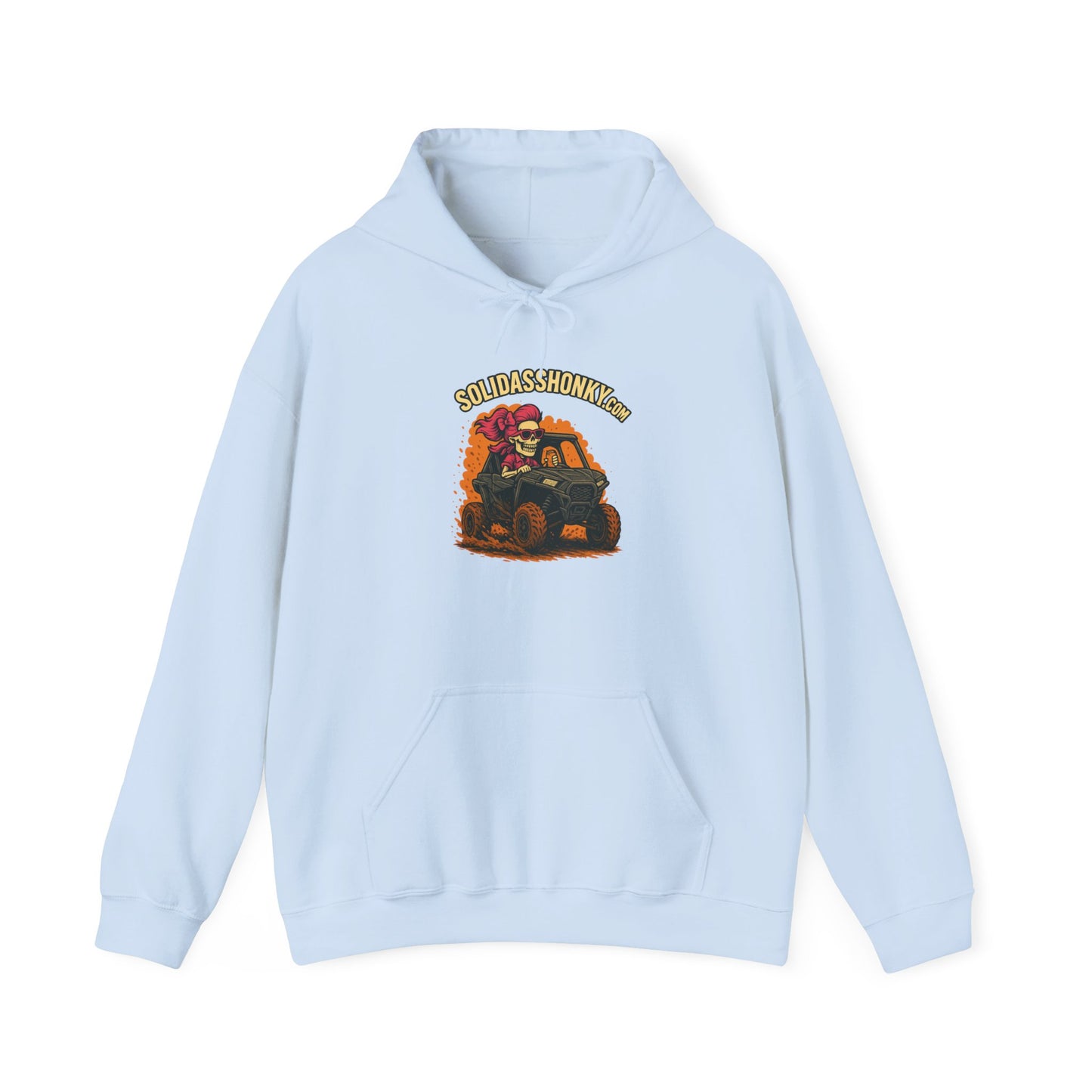 SolidassHonky Women's UTV Hoodie – 'Skull & Shovel' Vintage Racing Graphic