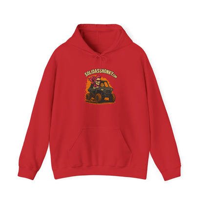 SolidassHonky Women's UTV Hoodie – 'Skull & Shovel' Vintage Racing Graphic