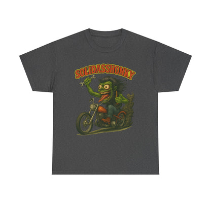 Solidasshonky Motorcycle T‑Shirt — Retro Monster Biker Tee