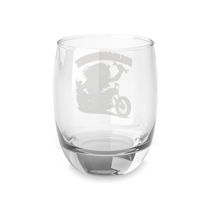 Rat Fink Biker Whiskey Glass — "Solidasshonky" Retro Motorcycle Rocks Tumbler