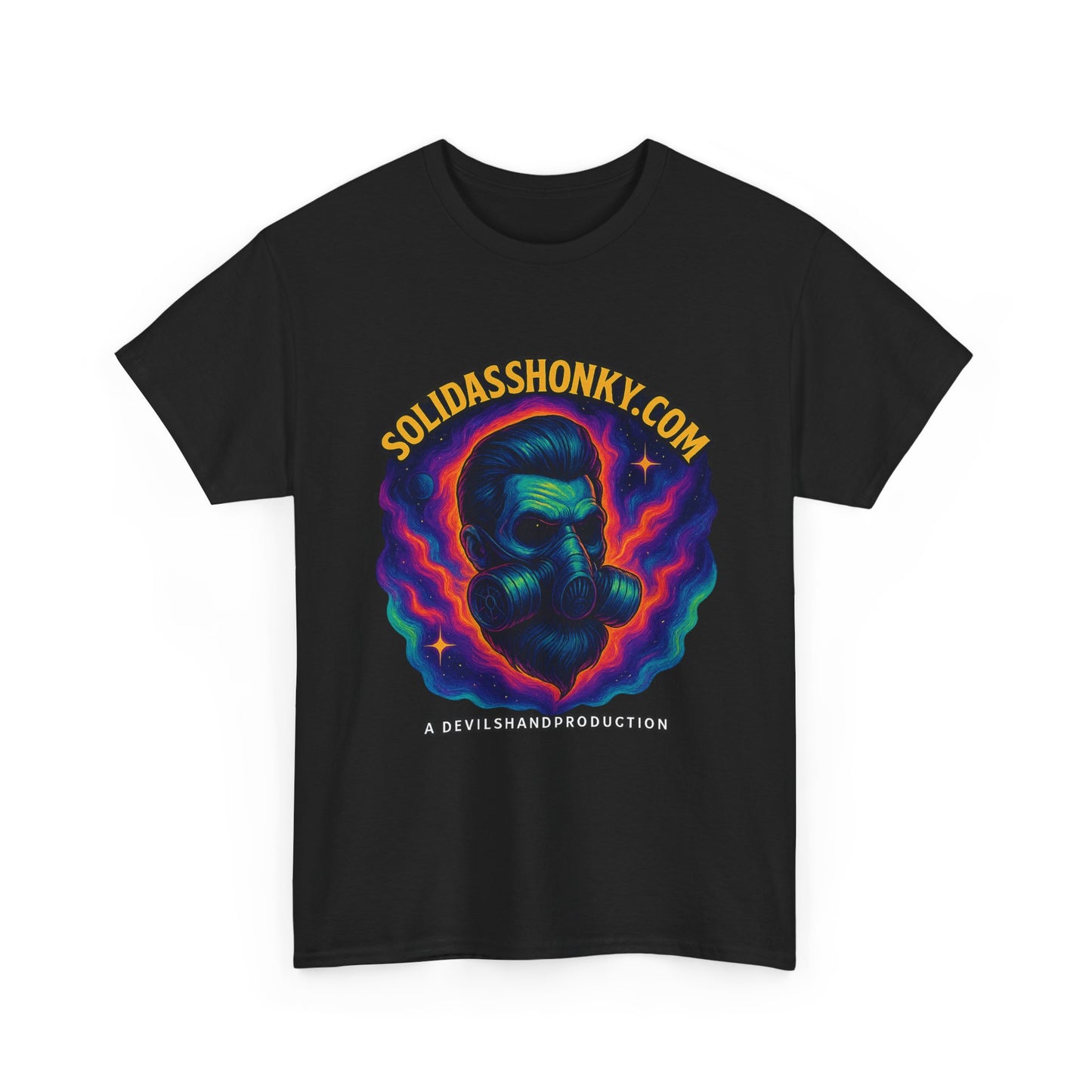 Cosmic Gas Mask Unisex Heavy Cotton Tee