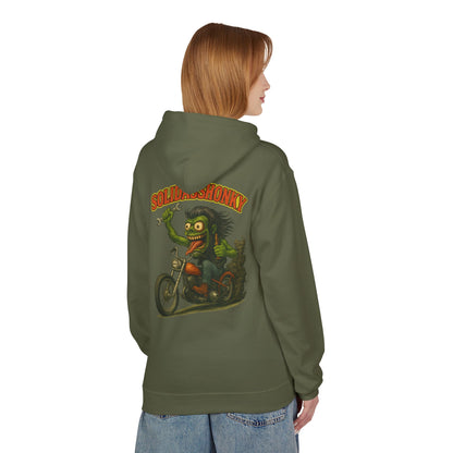 Motorcycle Hoodie — “Soldasshonky” Vintage Biker Graphic Pullover