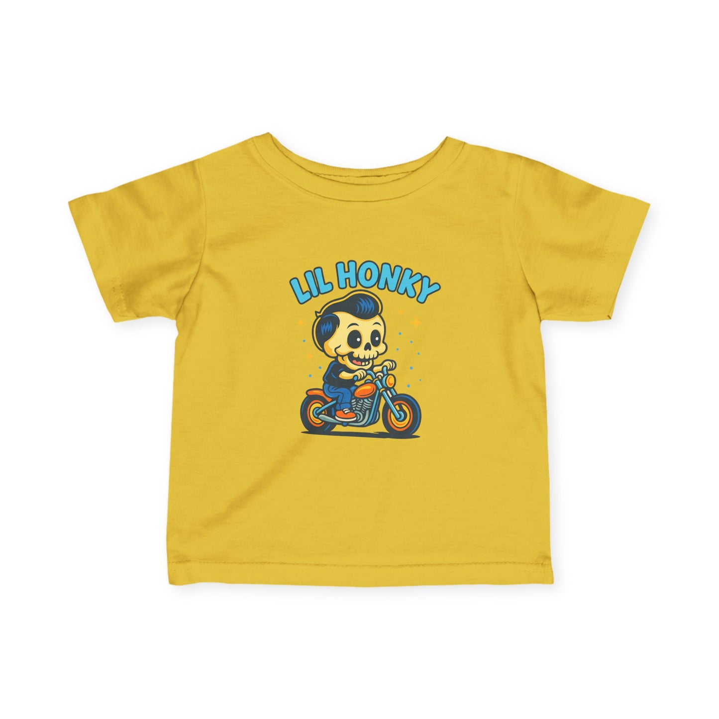 Infant Tee — "Lil Honky" Motorcycle Skull Baby Shirt