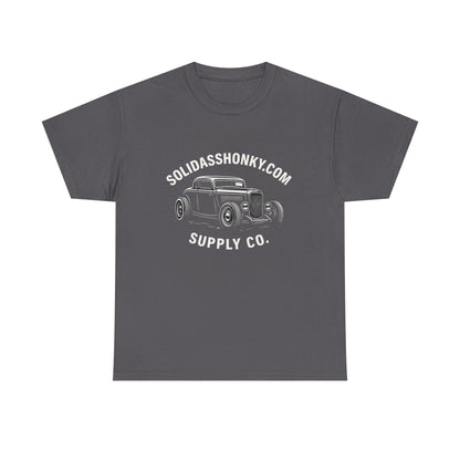 Vintage Hot Rod Tee — "SolidAssHonky.com Supply Co." Car Graphic