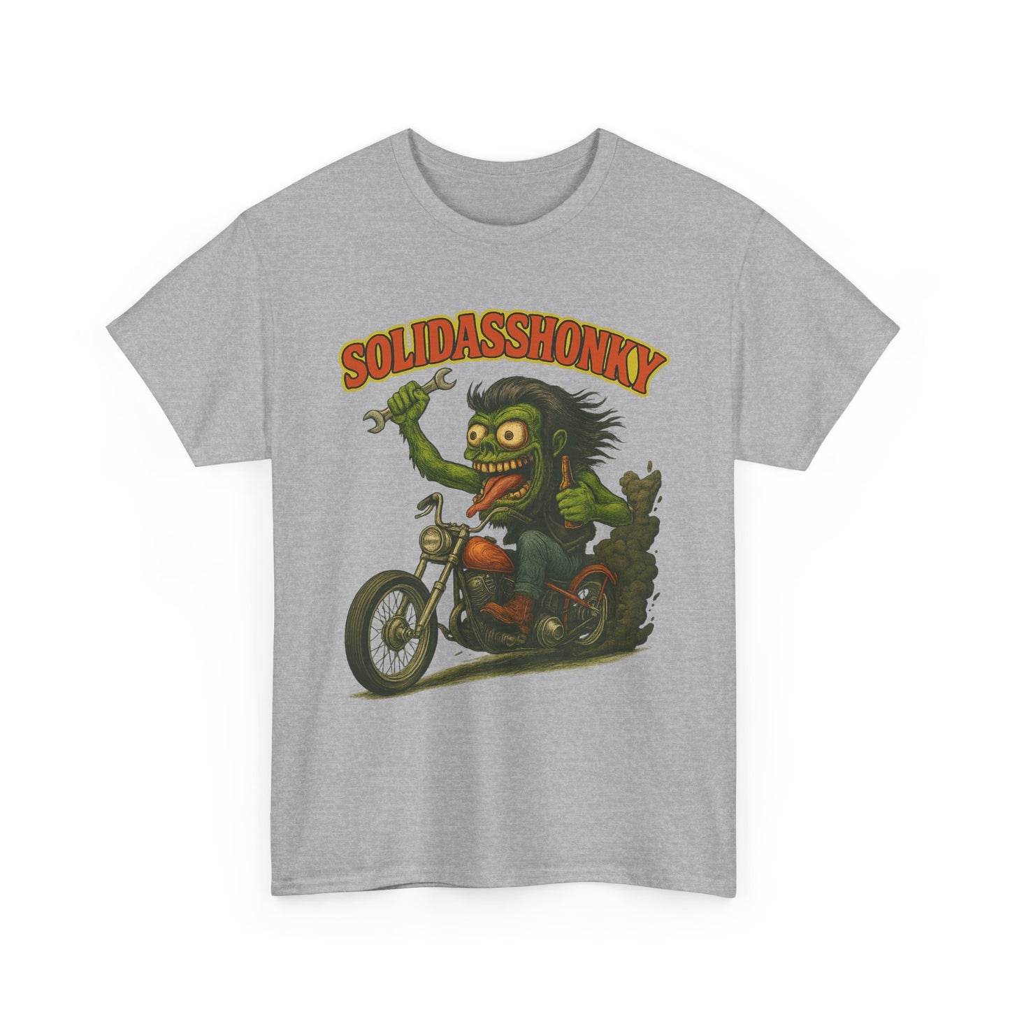 Solidasshonky Motorcycle T‑Shirt — Retro Monster Biker Tee