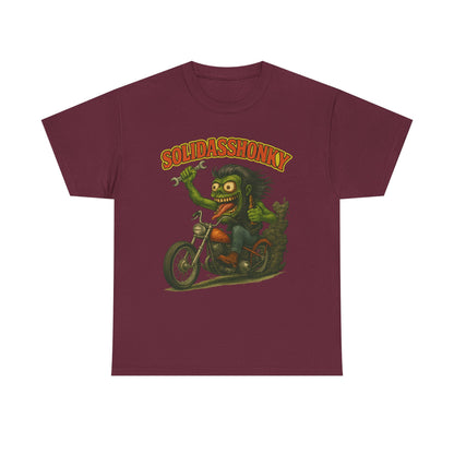 Solidasshonky Motorcycle T‑Shirt — Retro Monster Biker Tee