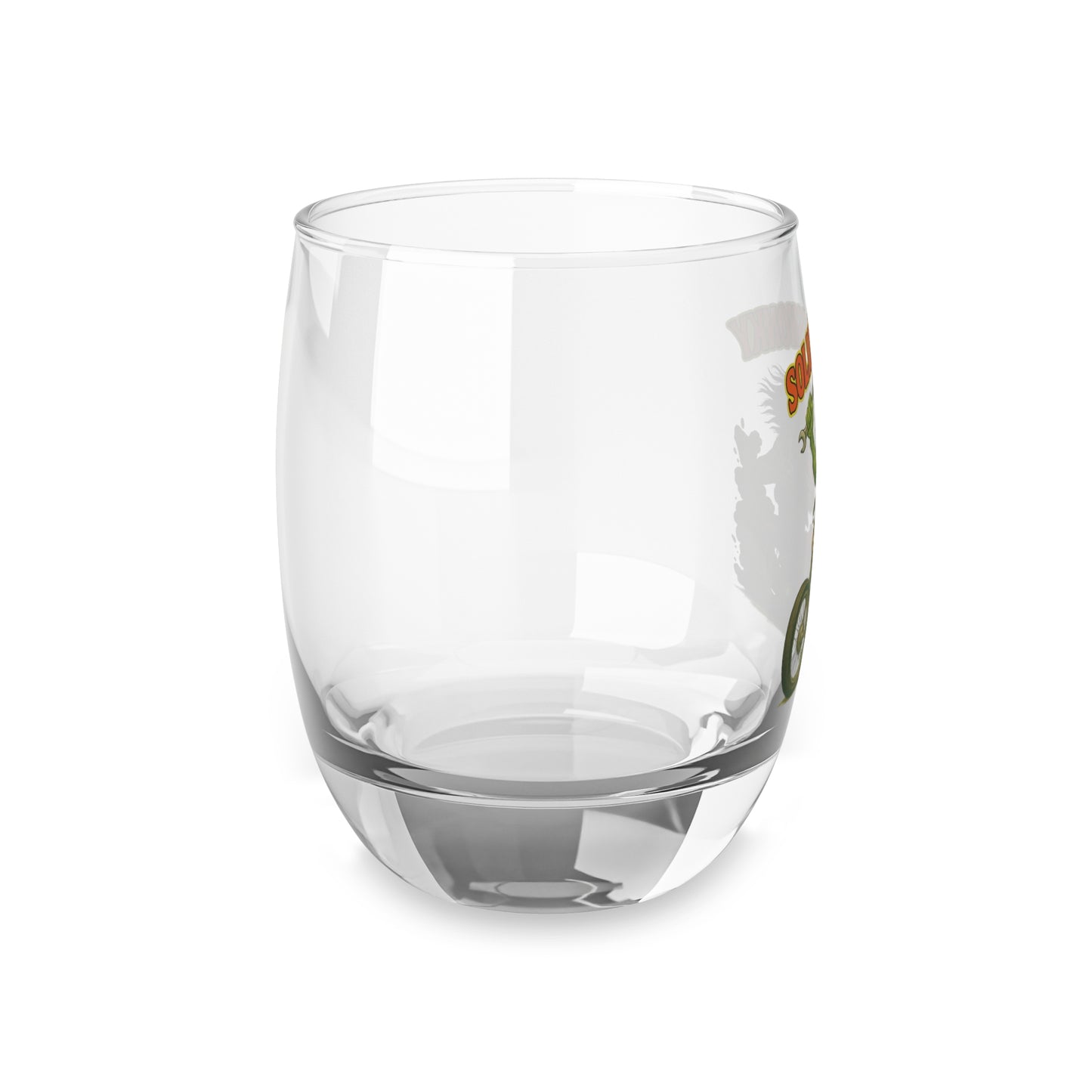 Rat Fink Biker Whiskey Glass — "Solidasshonky" Retro Motorcycle Rocks Tumbler