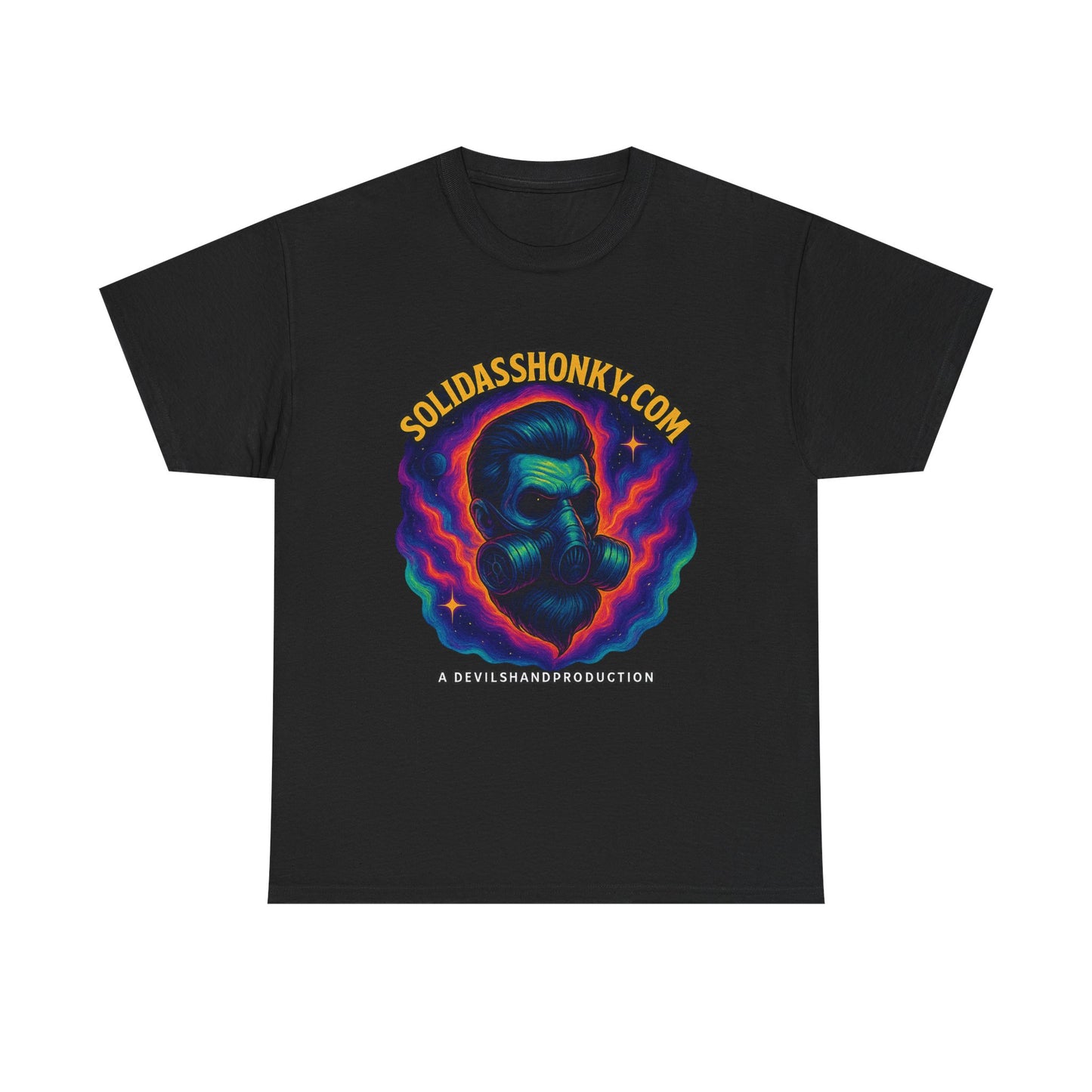 Cosmic Gas Mask Unisex Heavy Cotton Tee