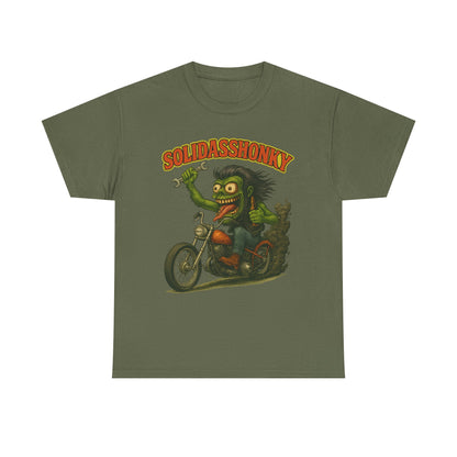 Solidasshonky Motorcycle T‑Shirt — Retro Monster Biker Tee