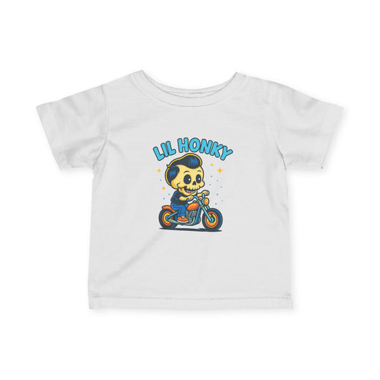 Infant Tee — "Lil Honky" Motorcycle Skull Baby Shirt