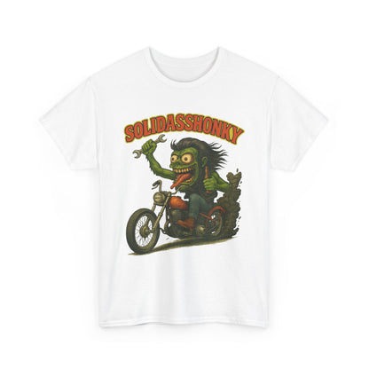 Solidasshonky Motorcycle T‑Shirt — Retro Monster Biker Tee
