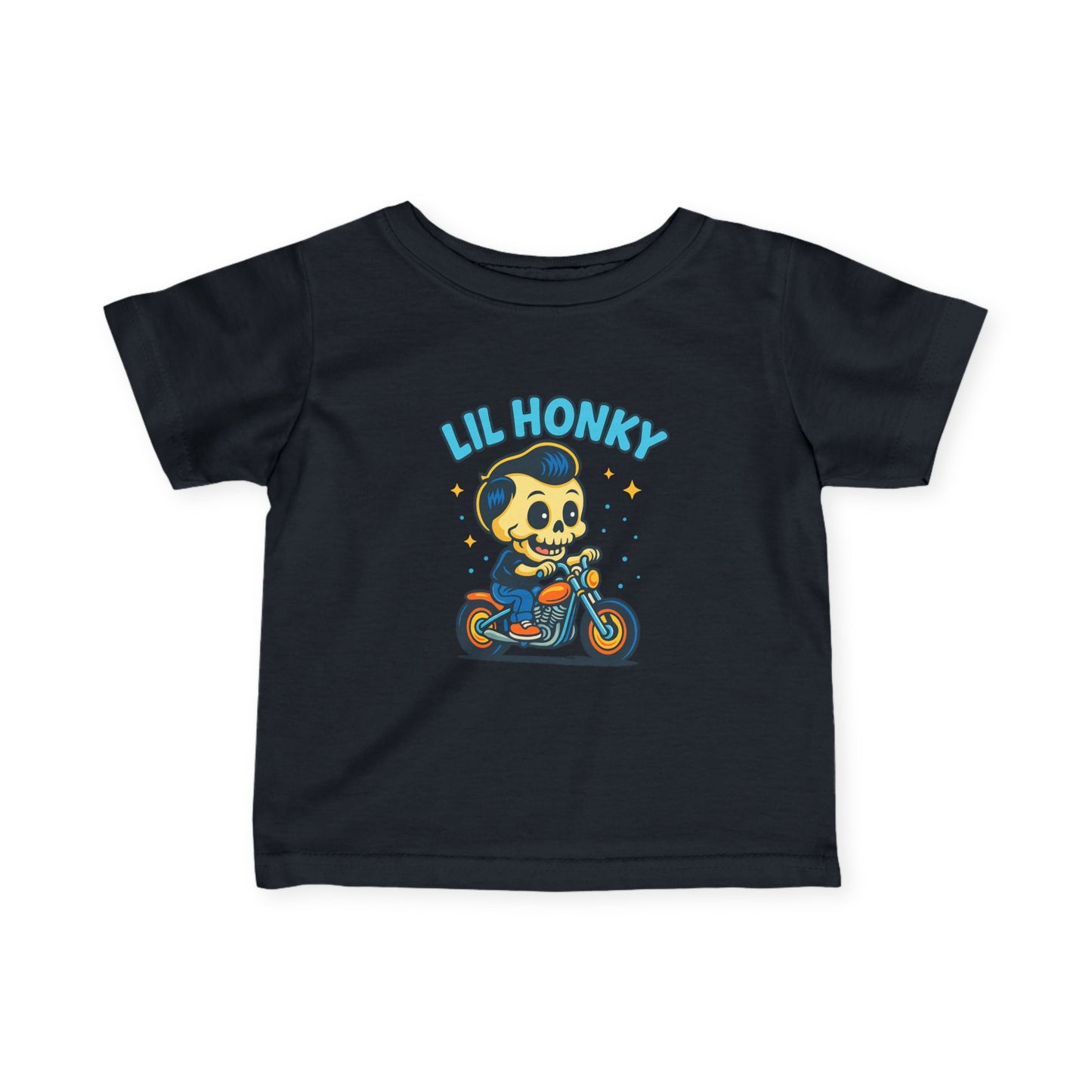 Infant Tee — "Lil Honky" Motorcycle Skull Baby Shirt