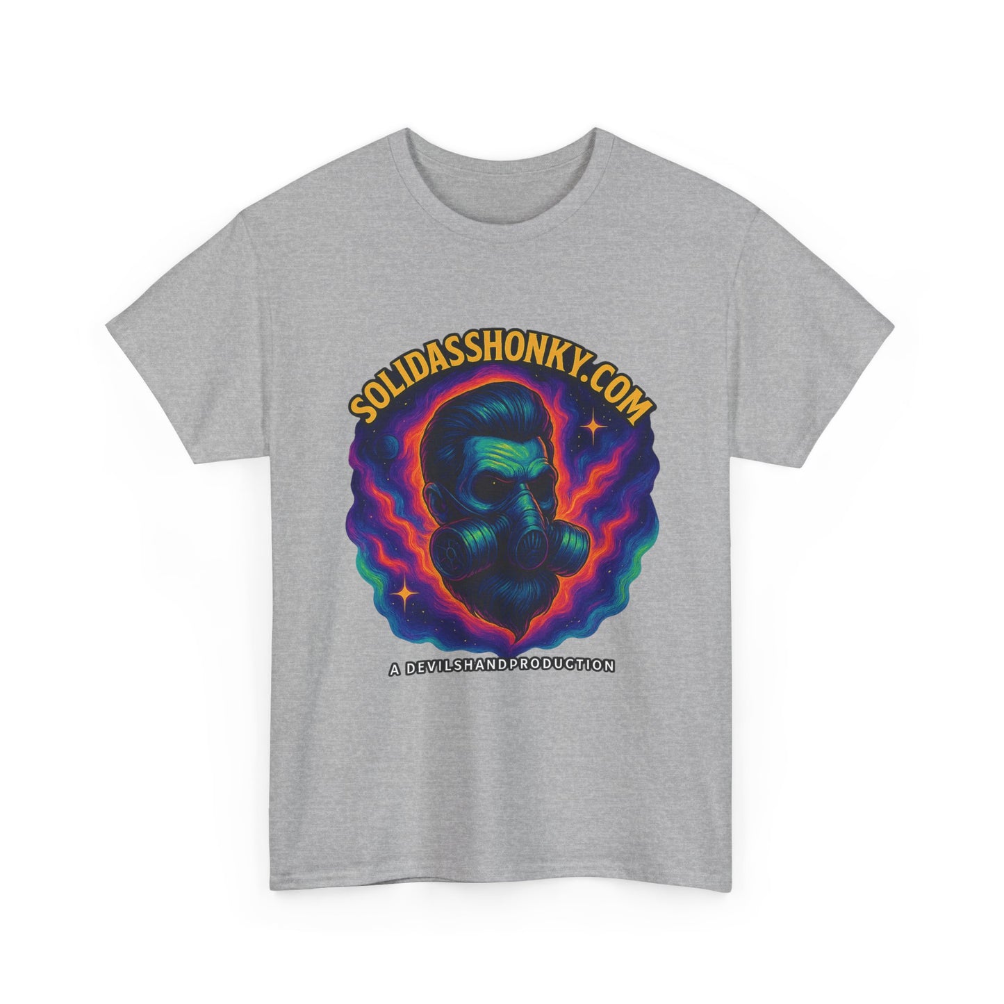 Cosmic Gas Mask Unisex Heavy Cotton Tee