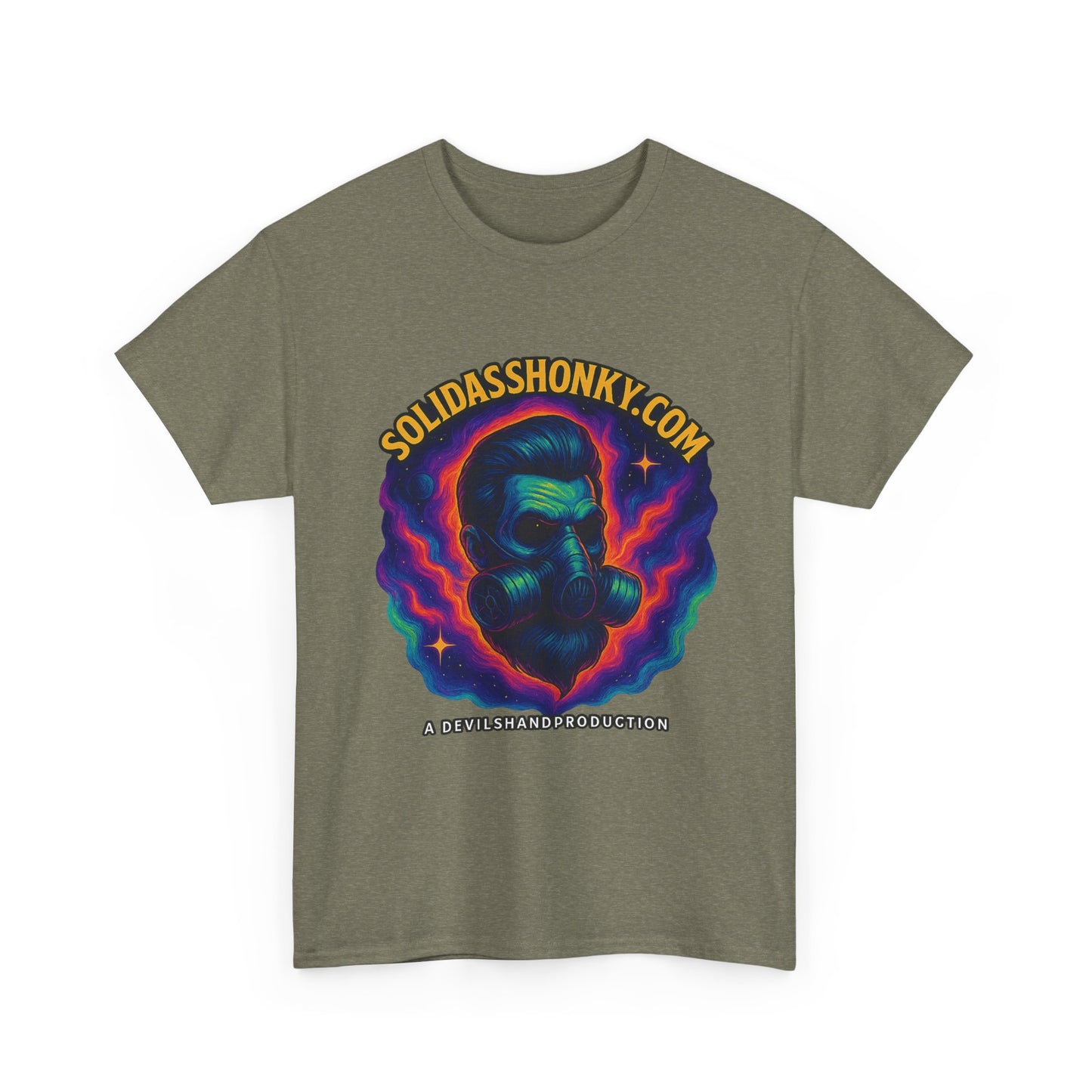 Cosmic Gas Mask Unisex Heavy Cotton Tee