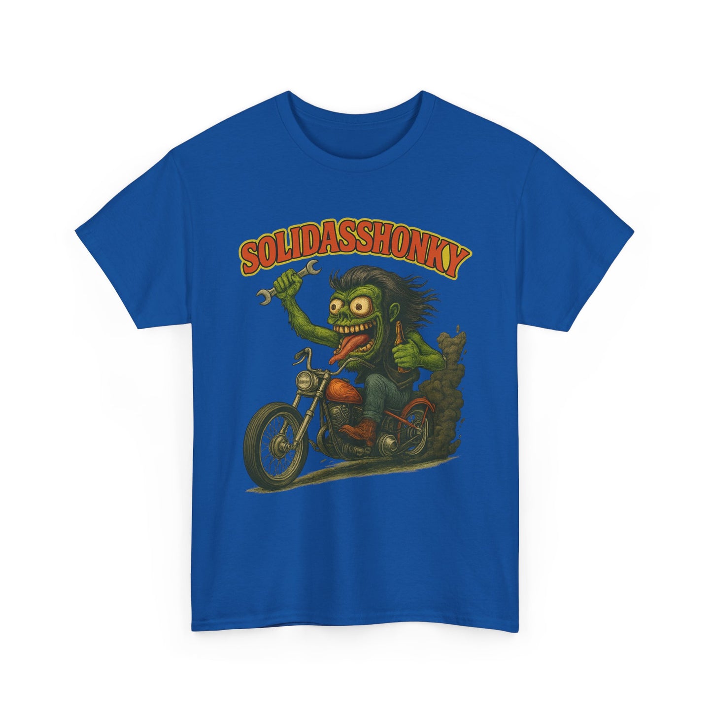 Solidasshonky Motorcycle T‑Shirt — Retro Monster Biker Tee