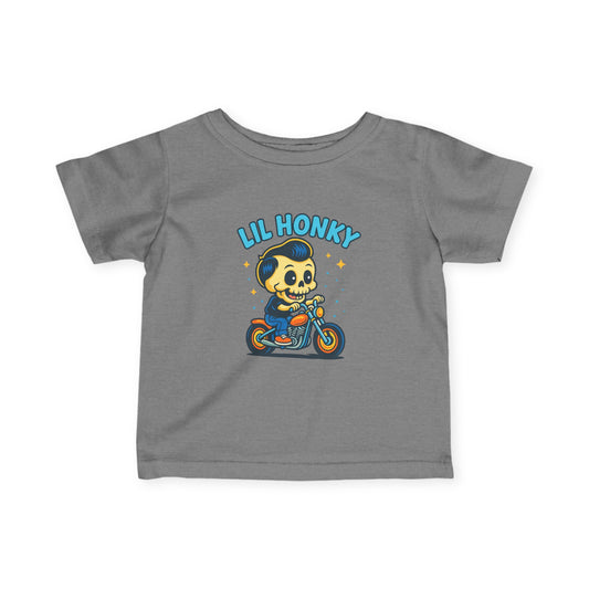 Infant Tee — "Lil Honky" Motorcycle Skull Baby Shirt