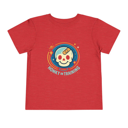 Toddler Tee — "Honky in Training" Cute Skull Space Graphic