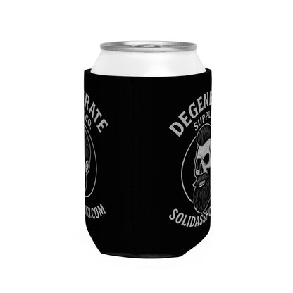 Can Cooler Sleeve — 'Degenerate Supply Co.' Skull Beard Logo Beer Koozie