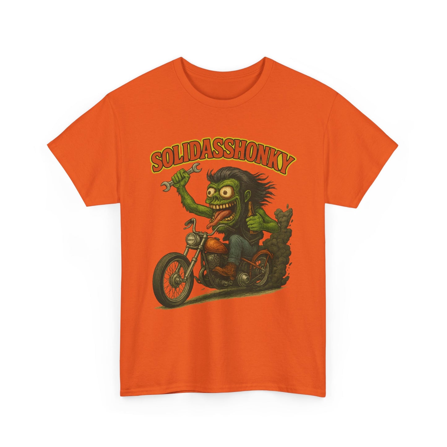 Solidasshonky Motorcycle T‑Shirt — Retro Monster Biker Tee