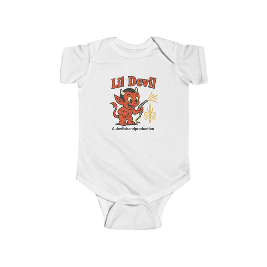 Infant Bodysuit - "Lil Devil" Cute Cartoon Baby Onesie