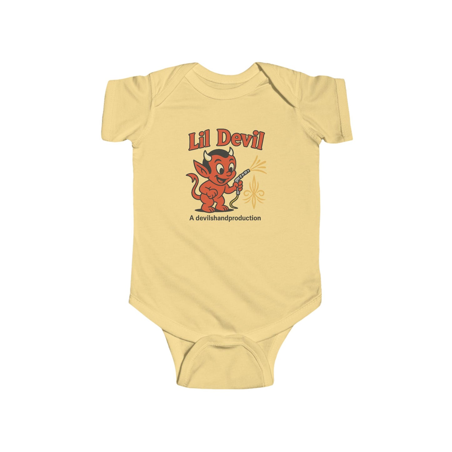 Infant Bodysuit - "Lil Devil" Cute Cartoon Baby Onesie