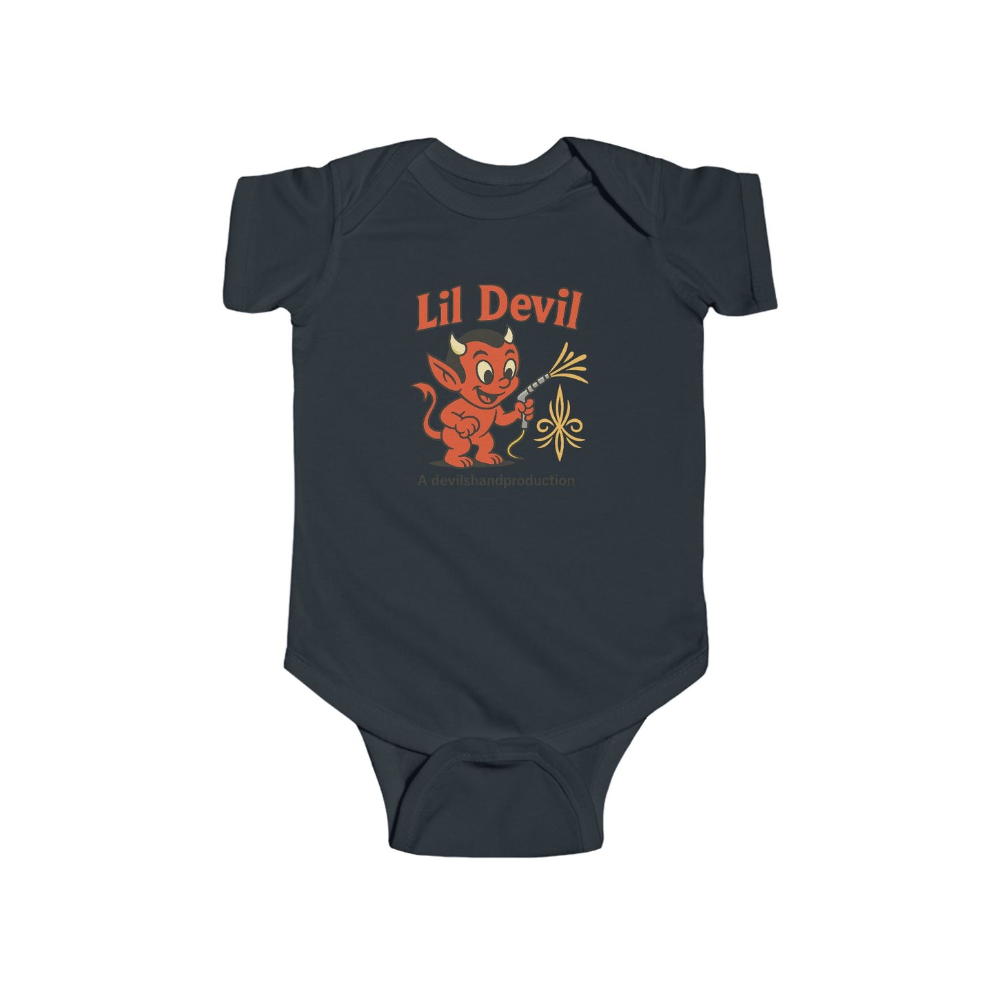 Infant Bodysuit - "Lil Devil" Cute Cartoon Baby Onesie